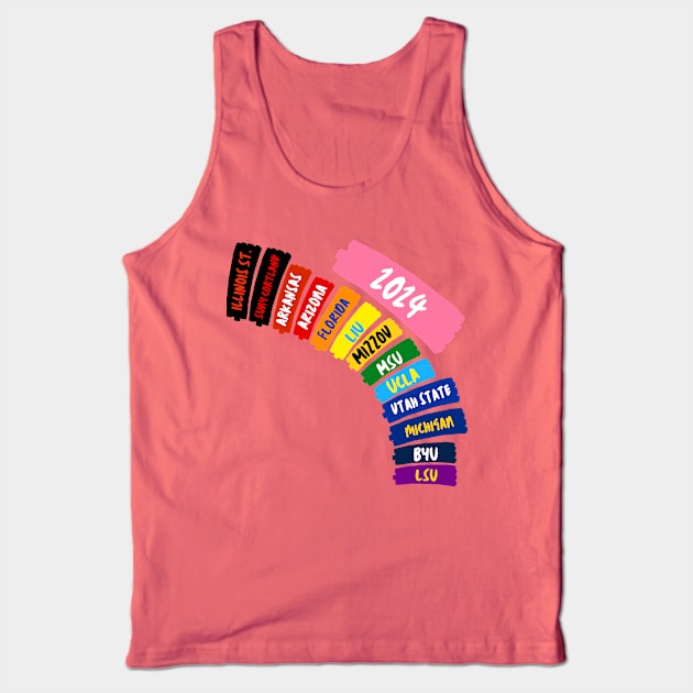 2024 Queer Team Rainbow NCAA Gymnastics Tank Top by Half In Half Out Podcast